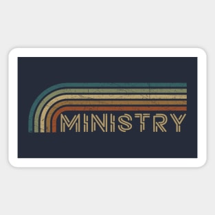 Ministry Retro Stripes Sticker